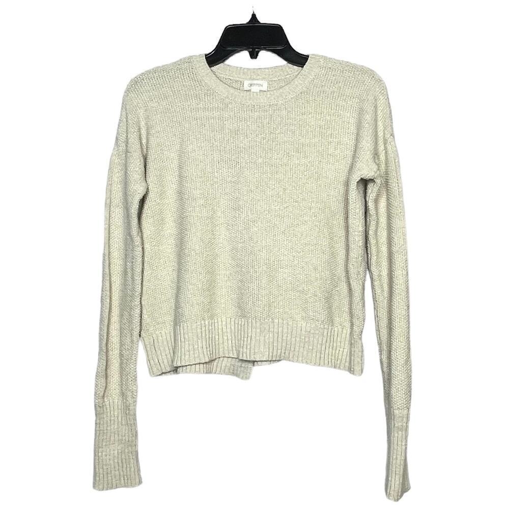 Crippen Cream 100% Cotton Crew Neck Coastal Beachy Cozy Sweater XS